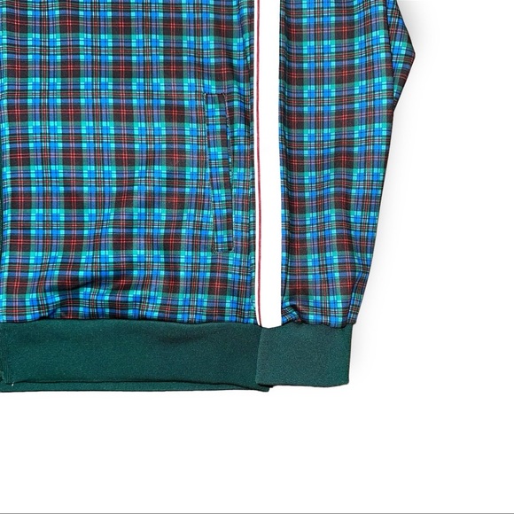 Jian Wang Track Jacket Men’s XXL Plaid Bomber Jacket - Picture 2 of 8